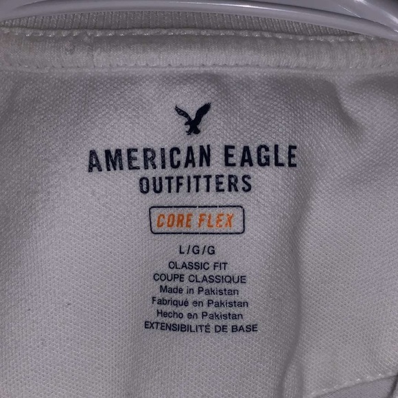 Men’s American Eagle white cotton polo size large - Picture 3 of 3